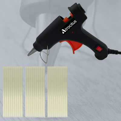 Atrocitus Electric 20W Mini Glue Gun With 30 Pcs Hot Glue Stick for Craft,Art,DecorWork Standard Temperature Corded Glue Gun(7 mm)