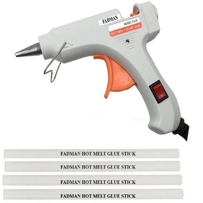 Adity Mini 20 Watt & Glue Sticks Hot Melt Glue Gun For Art & Crafts Standard Temperature Corded Glue Gun(7 mm)