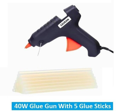Sauran 40W Glue Gun With 5 Glue Sticks GG79 Standard Temperature Corded Glue Gun(11 mm)