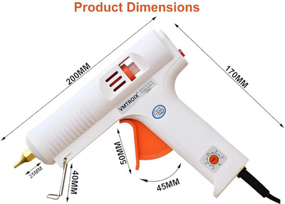 VMTRONIX 150WGLLUEGUNWHITESTICK Low Temperature Corded Glue Gun(11 mm)