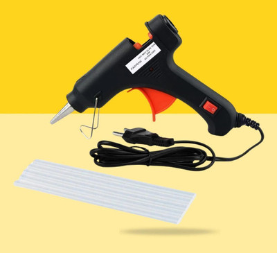 Mryt Electric 20 Watt Black Hot Glue Gun With 5 Pcs Hot Stick for Craft, Art Work Standard Temperature Corded Glue Gun(7 mm)
