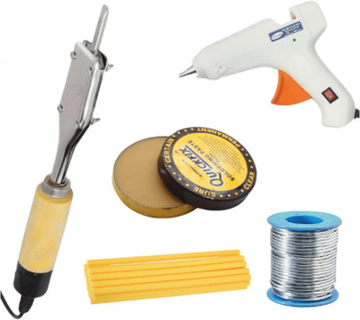 VMTRONIX GLUEGUN5YELLOWSTICKS65WIRON High Temperature Corded Glue Gun(200 mm)