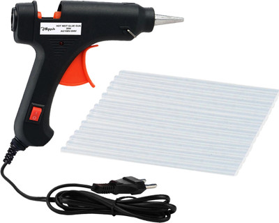 Hillgrove HGCM1324M2 Electric 20W Hot Glue Gun With 15Pcs Melt Glue Sticks for Craft, Art Standard Temperature Corded Glue Gun(7 mm)