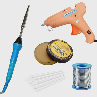VMTRONIX GLUEGUN150W5WHITESTICKSOLDERWIRE High Temperature Corded Glue Gun(11 mm)