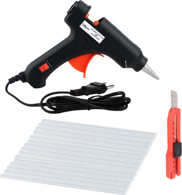 Hillgrove HGCM1327M2 20W Hot Glue Gun With 15Pcs Melt Glue Sticks and Utility Knife Standard Temperature Corded Glue Gun(7 mm)