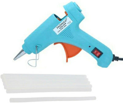 Ankitraj 20 WATT (SKY BLUE) | 7MM 15 GLUE STICKS TRANSPARENT | Standard Temperature Corded Glue Gun(7 mm)