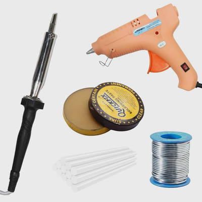 VMTRONIX 150WGLUEGUN WITH 5 WHITESTICKS 125W ROUND High Temperature Corded Glue Gun(11 mm)