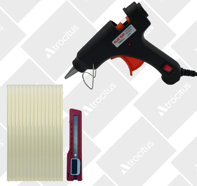 Atrocitus BLACK HOT GLUE GUN 20 WATT 15 HOT GLUE STICKS+UTILITY KNIFE FOR CRAFT,DIY Standard Temperature Corded Glue Gun(7 mm) Atrocitus BLACK HOT GLUE GUN 20 WATT 15 HOT GLUE STICKS+UTILITY KNIFE FOR CRAFT,DIY Standard Temperature Corded Glue Gun(7 mm)