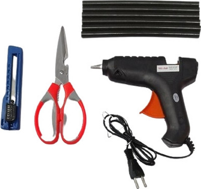 VMTRONIX GUE GUN WITH BLACK STICKS AND SCISSOR High Temperature Corded Glue Gun(11 mm)