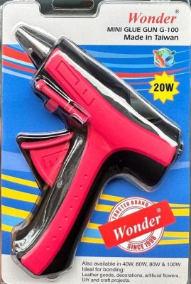 Wonder Hot Melt Glue Gun - 20 Watts (G-100) - Made in Taiwan Standard Temperature Corded Glue Gun(7.5 mm)