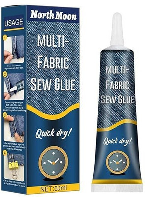 DLEST Quick Dry Multi Fabric Sew Glue, Cloth Repair Sew Glue(50 ml)