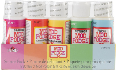 PLAID Mod Podge Starter Pack 5/Pkg Glue(59 ml)