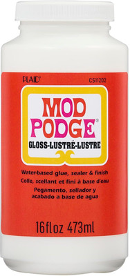 PLAID Mod Podge Waterbase Sealer, Glue and Finish (16-Ounce), CS11202 Gloss Finish Glue(473 ml)