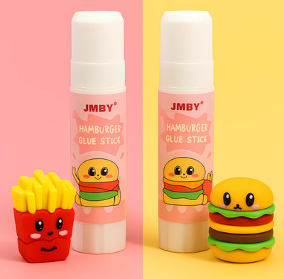 Tresneria Hamburger Glue Stick Set - Pack of 2 | Fun Food Theme Glue(20 ml)