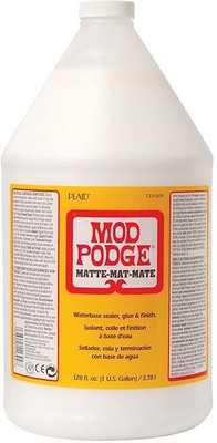 Mod Podge Waterbase Sealer, Glue and Finish (1-Gallon), CS11304 Matte Finish Glue(3780 ml)
