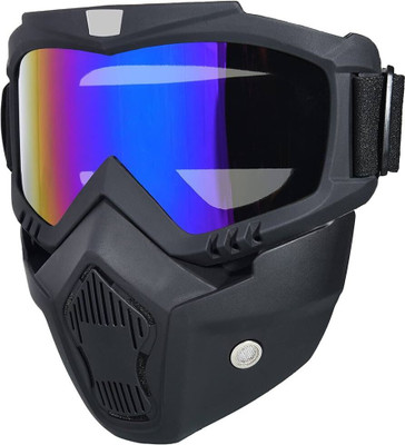 CRAZYABBS Motorcycle Goggle mask Anti Scratch UV Protective Face Mask Motorcycle Goggles Motorcycle Goggles(Multicolor)