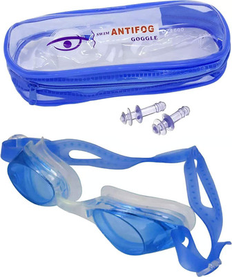 SVNFOXX Anti Fog and UV Protection Swimming Goggles with Ear Plugs For Adults & Kids Swimming Goggles