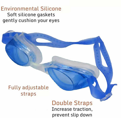 Invin Adjustable Silicon Swimming Goggle Non-Fogging Anti UV Eye Protection SG4 Swimming Goggles