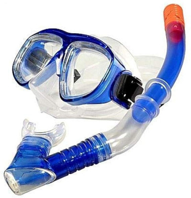 ETONWALL Glass Diving Goggles Mask with Silicone Breathing Tube Snorkle Set for Swimming Swimming Goggles(Multicolor)