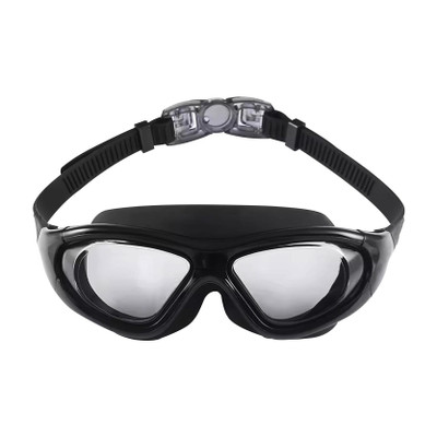 AirSound Big Frame Swim Goggles UV & Fog Resistant with Case – Adults Swimming Goggles(Black)