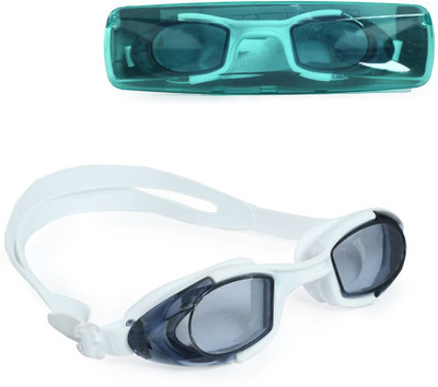 ArrowMax Swimming Goggles For Men Women Antifog Silicone Strap Wide Lense Swimming Goggles(Black)