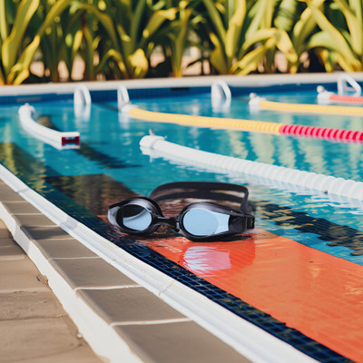 Sunnies Unisex Powered Swimming Goggles -8.50 Power with Anti-Fog (Black) Swimming Goggles(Black)