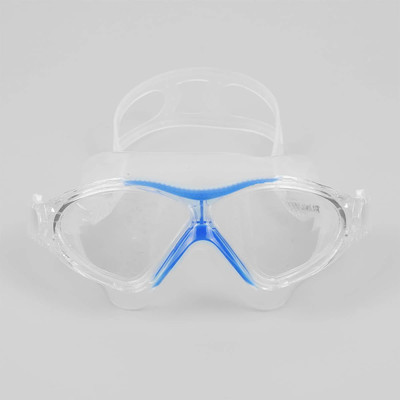 Konex Professional Swimming Goggles Anti-UV Adjustable Diving Mask with a Case Cover Swimming Goggles(Blue, White)