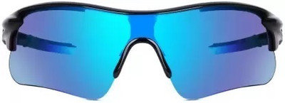 SportoLume Riding, Cycling, Running Glasses UV Protection Sports Sunglasses Cricket Goggles(Blue, Black)