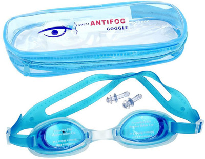 SPOKEFOX INTERNATIONAL Anti-Fog Swimming Goggles Set with Ear Plugs and Carry Case Swimming Goggles