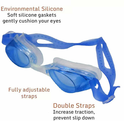 Spocco Adjustable Silicon Swimming Goggle Non-Fogging Anti UV Eye Protection SG10 Swimming Goggles