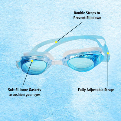 K2J Orchid & Soft Coral swimming goggles Kids, Boys, Girls Air Tight Swimming Goggles