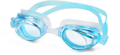 DreamPalace India Swimming Goggles for With Adjustable Strap, UV Protection Anti Fog Goggles Swimming Goggles(Blue)