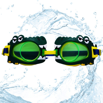 KARBD Anti Fog No Leak Swimming Goggles Crocodile Design for Boys Girls 3 - 12 Years Swimming Goggles(Green)
