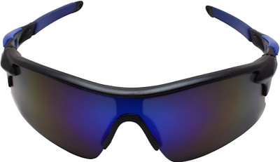 Crooks Polarized Sports Sunglasses TR90 UV Protection Cricket Goggles Sports Goggles(Blue, Black)