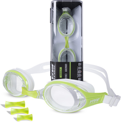 VIVA SWIMMING Viva Swim Goggles Comfortable Anti-Fog Double Silicone Strap Swimming Goggles(Green)