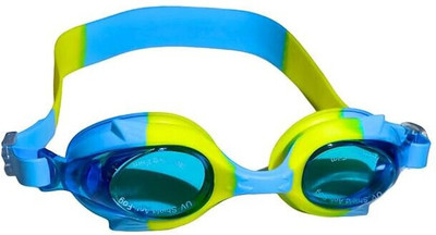 Konex Crystal Wave Kids Swim Goggles With Multicolor Pack of-1 Swimming Goggles(Yellow, Blue)