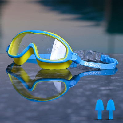 SLOVIC Anti-Fog | UV-Protection | Leak-Proof | Premium Quality | Clear Vision | Boys Swimming Goggles(Blue)