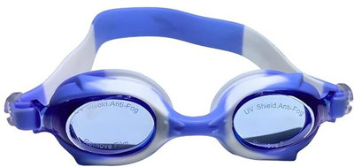 Konex Crystal Wave Kids Swim Goggles With Multicolor Pack of-1 Swimming Goggles(Blue, White)
