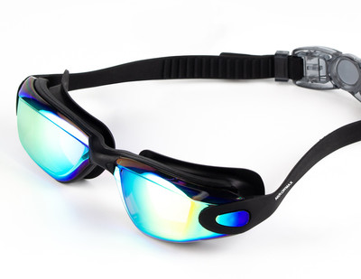 ArrowMax Swimming Goggles For Men Women Mirrored Glass Antifog Premium Silicome Swimming Goggles(Multicolor)