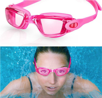 Uniswim Swim goggles pink colour Swimming Goggles(Pink)