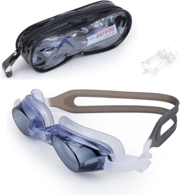 ArrowMax Swimming Goggle For Men Women Kids Training Silicone Strap Starters Goggle Swimming Goggles(Black)