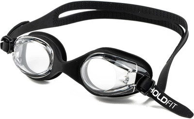 BOLDFIT Swimming Goggles for Adults Men & Women Airtight Adjustable Strap Swimming Goggles(Black)
