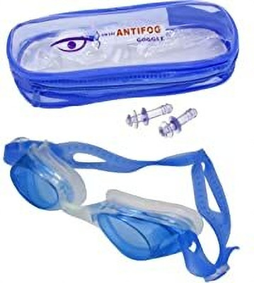 DECKON Swimming Goggles (Blue Colour) UV Protection Anti-Fog for Men Women Kids-AZ56 Swimming Goggles