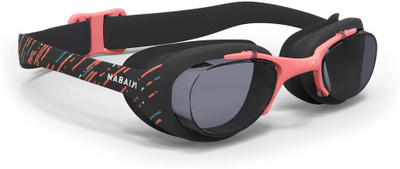 KRISSDIL NABAIJI Swimming goggles Clear lenses One size Black Pink With Safety Case-BY DECATHLON Swimming Goggles(Blue, Pink)