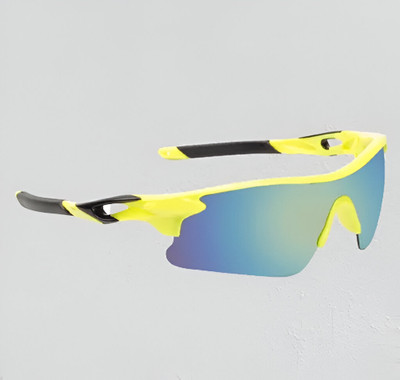 Swagify UV Protection Sports Goggles Mirrored, Gradient, Night Vision, Polarized Cricket Goggles(Yellow, Black)