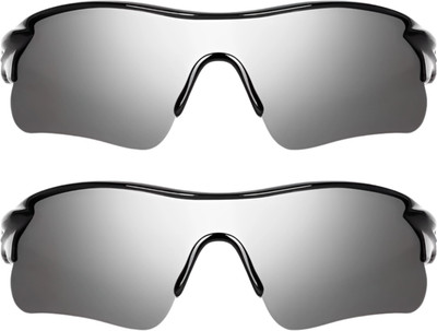 Crooks Polarized, UV Protection Cycling, Running, Sports Unisex Sunglasses (Free Size) Cricket Goggles(Black, Black)