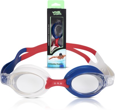 VIVA SWIMMING USA Country Design Anti Fog & Fully Adjustable Swimming Goggles