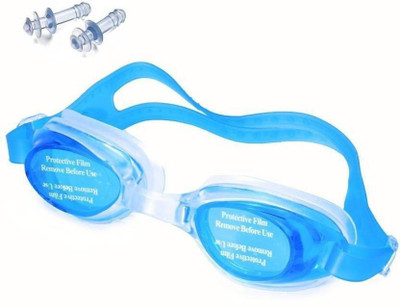 ArrowMax ANTIFOG SILICONE STRAP ( ASG1/BLUE) BY ONE SHOT RETAIL Swimming Goggles(Blue)