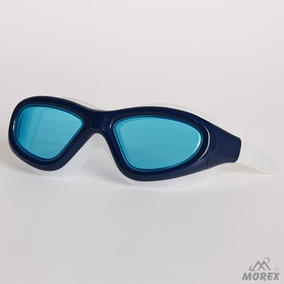 MOVEX Morex Premium Big Frame Wide-Vision Anti-Fog Swimming Goggles for Kids & Adults Swimming Goggles(Blue)