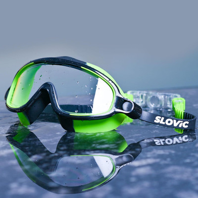SLOVIC Anti-Fog | UV-Protection | Leak-Proof | Premium Quality | Clear Vision | Boys Swimming Goggles(Green)